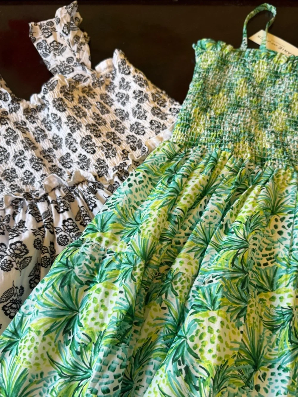 Janie and Jack Lot of 2 Girls Dress Smocked Sun Dresses Size 14